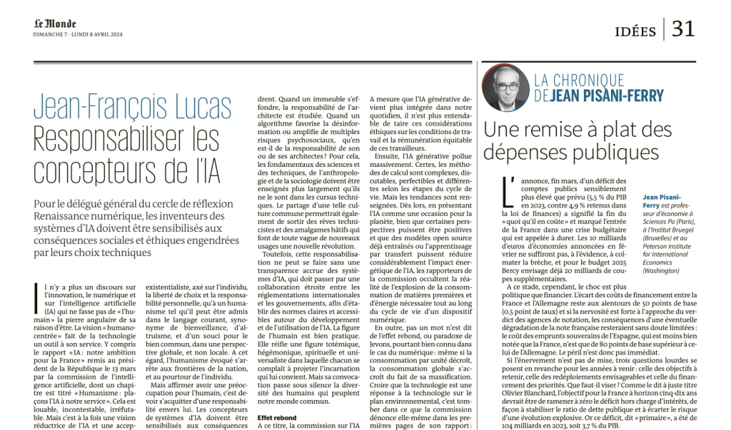 Tribune Le Monde - JF 